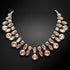 Wedding Necklace "Crystal Branch (Golden Shadow)" with Swarovski™ Crystals